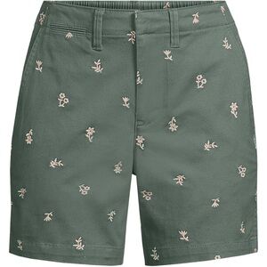 Lands' End Green Floral Women's Bermudas